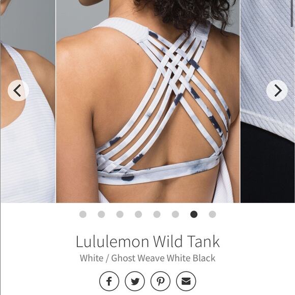 Lululemon Wild Tank strappy workout top
White / Ghost Stripe Weave 4 - Picture 1 of 11